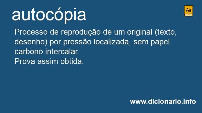 Significado de autocpia