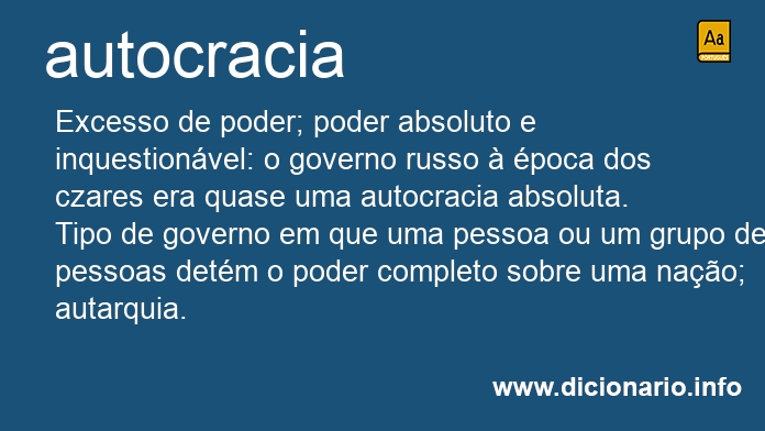 Significado de autocracia