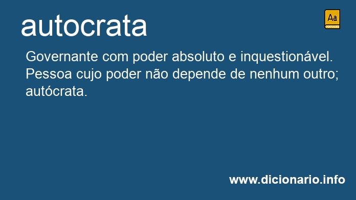 Significado de autocrata