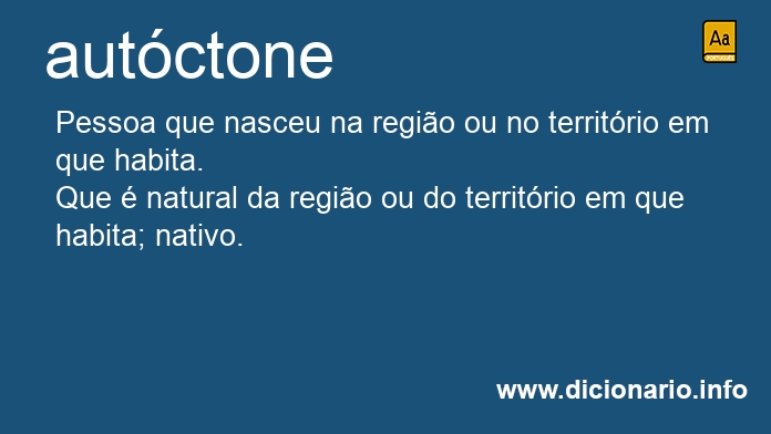 Significado de autctone