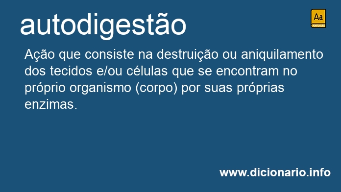 Significado de autodigesto