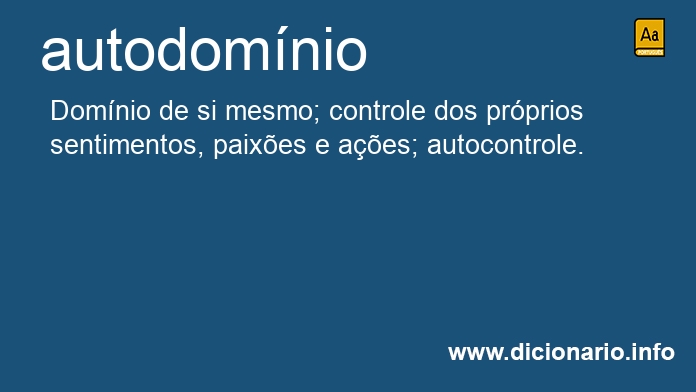 Significado de autodomnio