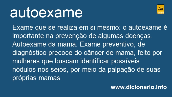 Significado de autoexame