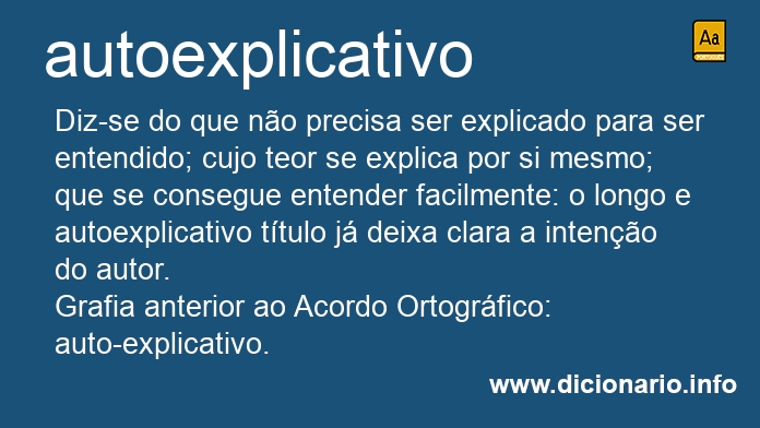 Significado de autoexplicativo