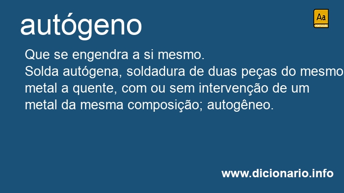 Significado de autgeno