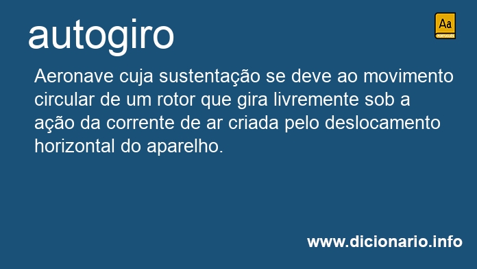 Significado de autogiros