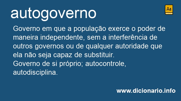 Significado de autogoverno