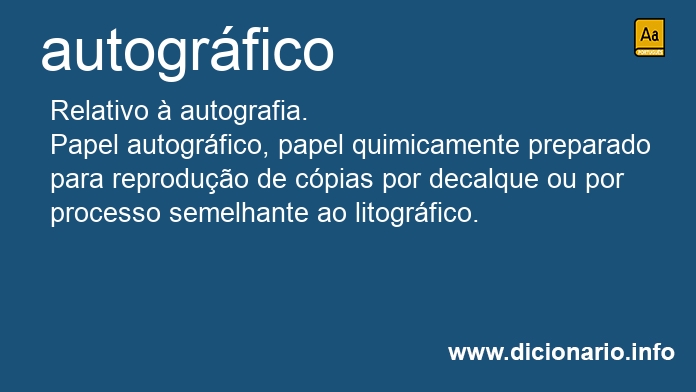 Significado de autogrfico