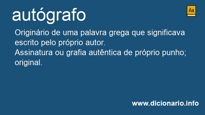 Significado de autgrafos