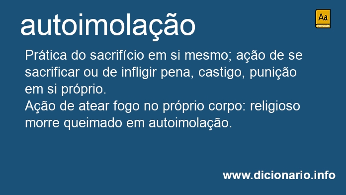 Significado de autoimolao