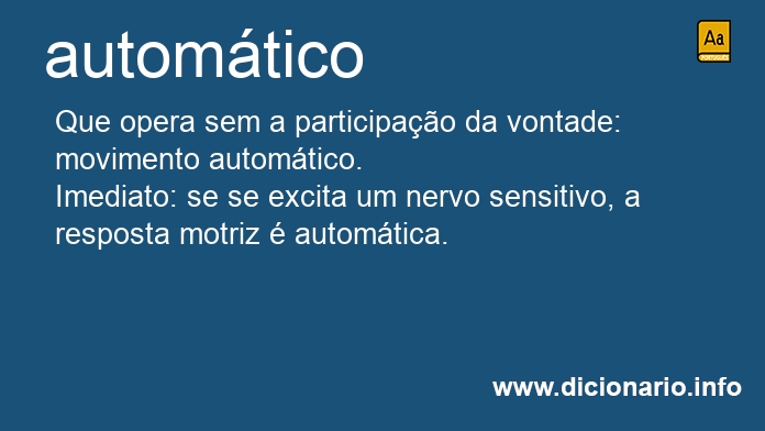 Significado de automtico