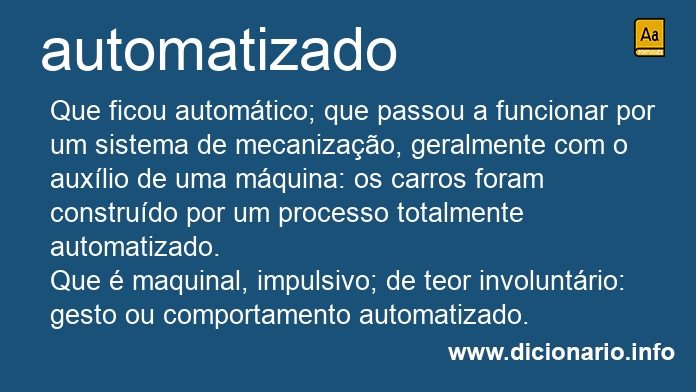 Significado de automatizado