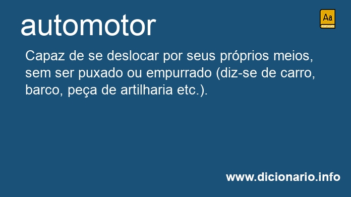 Significado de automotor