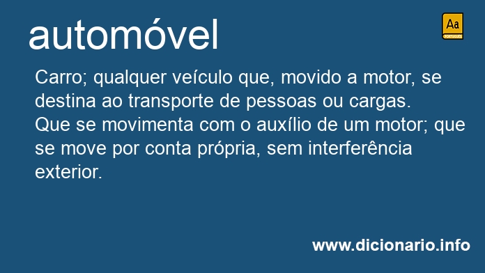 Significado de automvel