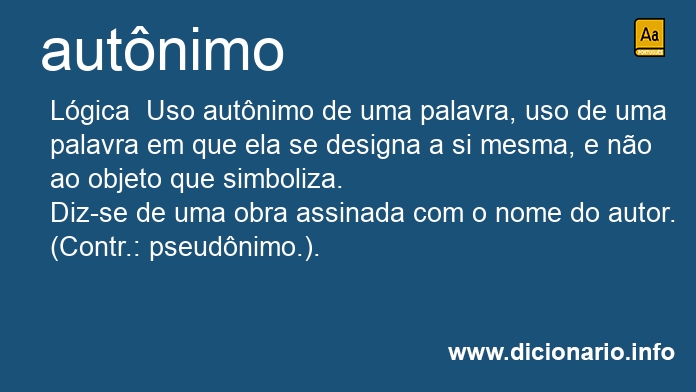 Significado de autnimo