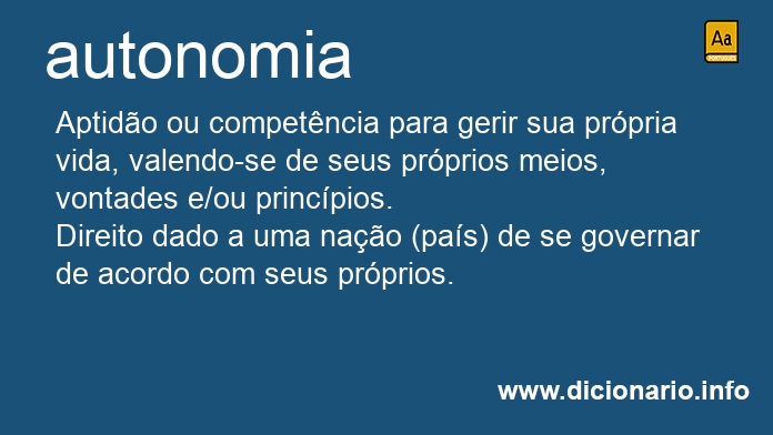 Significado de autonomia