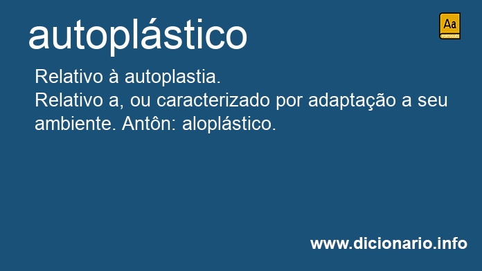 Significado de autoplstico