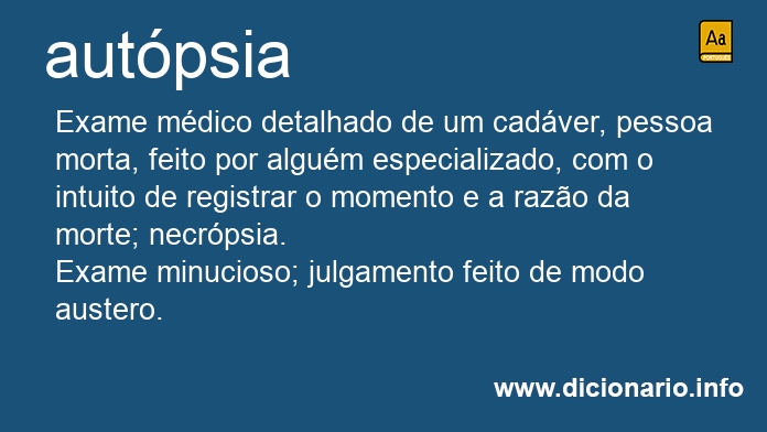 Significado de autpsia