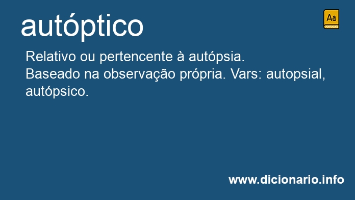 Significado de autptico