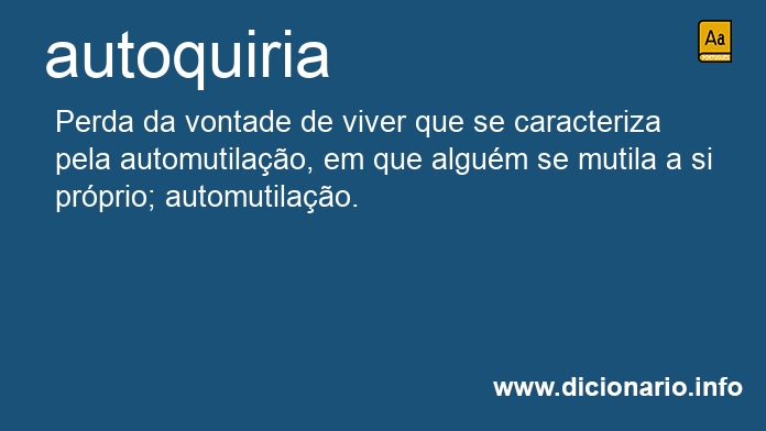 Significado de autoquiria