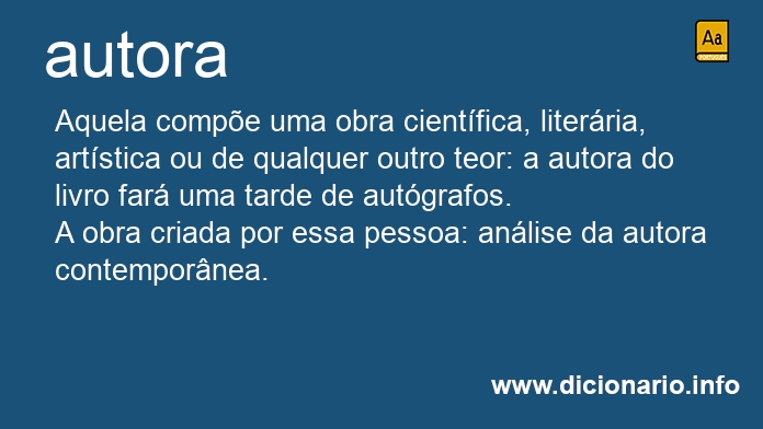 Significado de autora