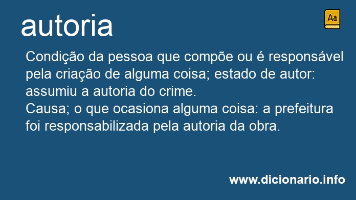 Significado de autorias