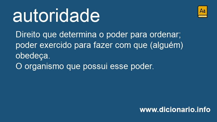 Significado de autoridade