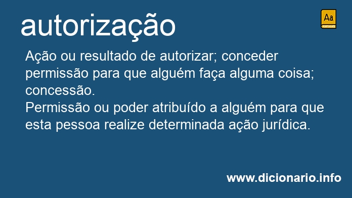 Significado de autorizao