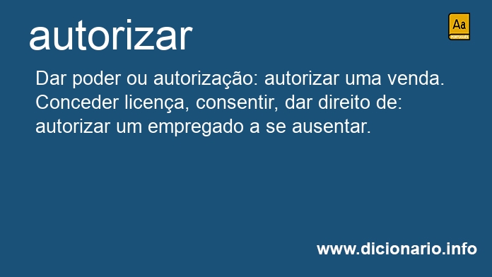 Significado de autorizar