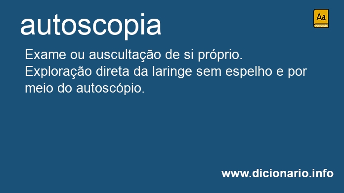 Significado de autoscopia