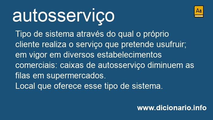 Significado de autosservio