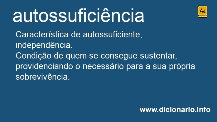 Significado de autossuficincia