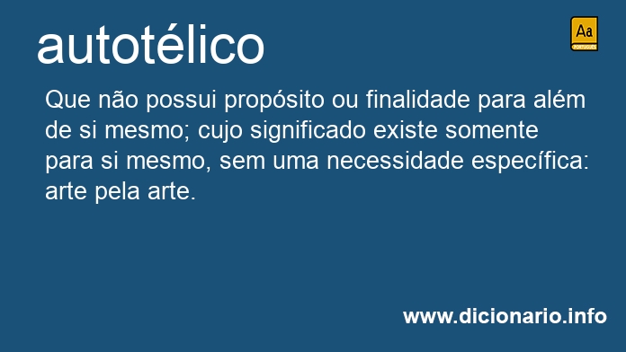 Significado de autotlico