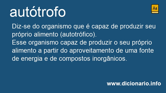 Significado de auttrofo