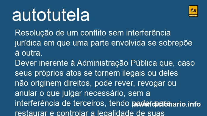 Significado de autotutela