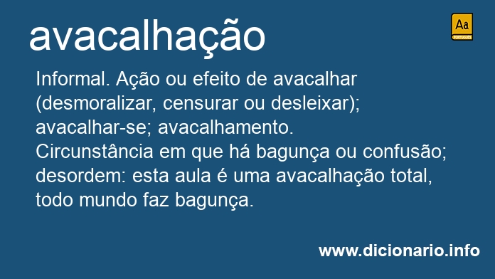 Significado de avacalhao