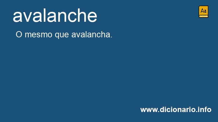 Significado de avalanche