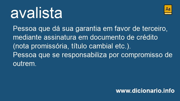 Significado de avalistas