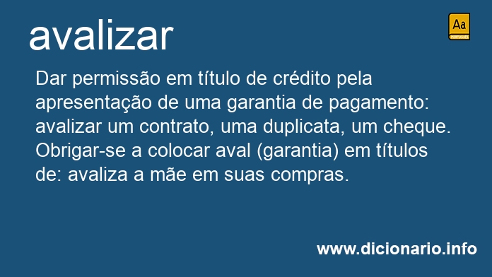 Significado de avalizais