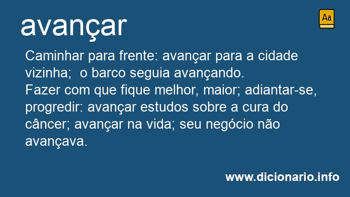 Significado de avanar