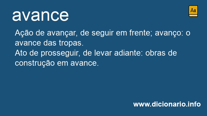 Significado de avance