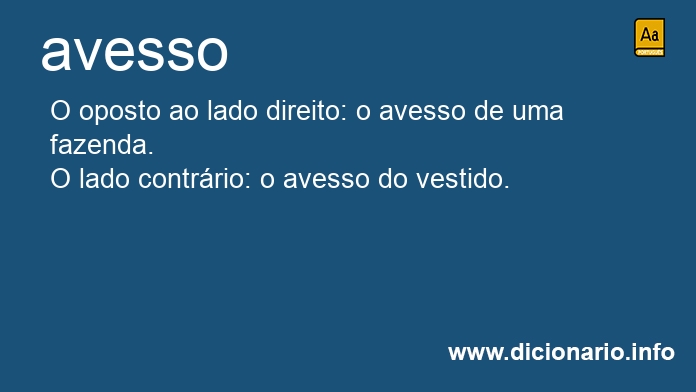 Significado de avesso