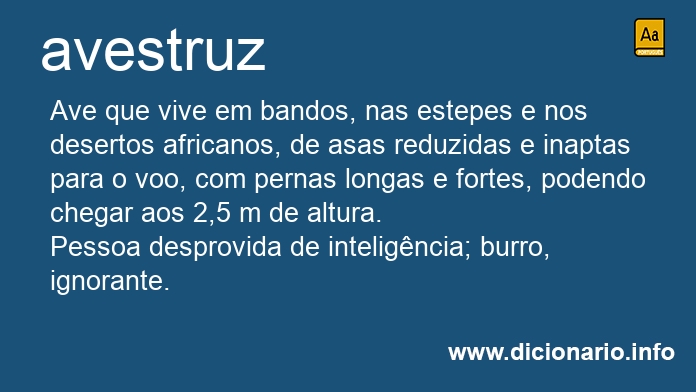 Significado de avestruz