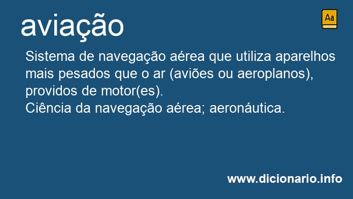 Significado de aviao