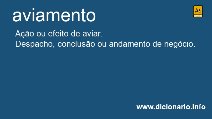 Significado de aviamento