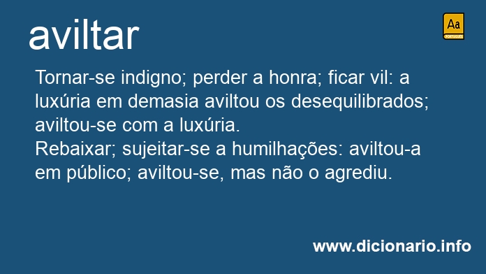 Significado de aviltar