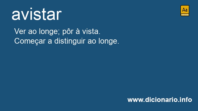 Significado de avistar