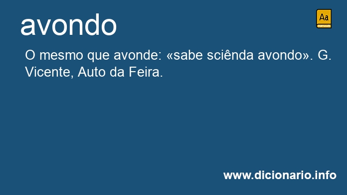 Significado de avondo