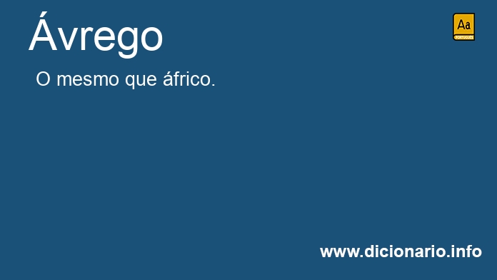 Significado de vrego