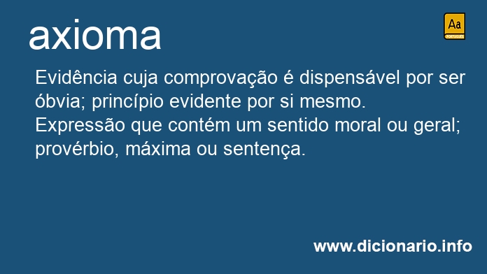 Significado de axiomas
